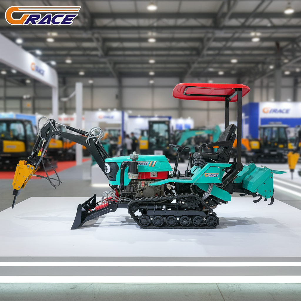 Mini Bulldozer Attachments - Customize Mini Crawler Tractor With Rotary
