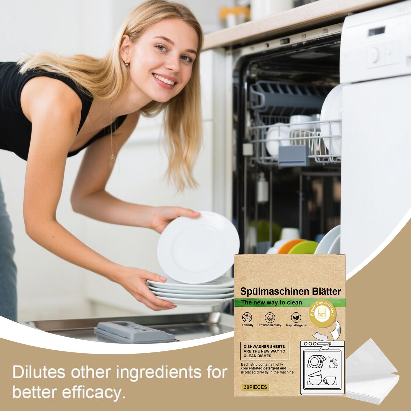 Heavy Equipment Washing - 30Pcs Dishwasher Cleaner Tablets Odor Eliminator