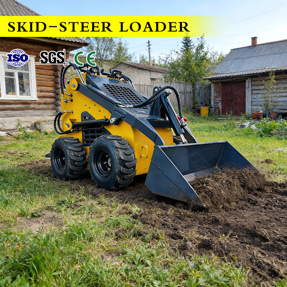 Wheel Loader - 4WD Wheel Skid Steer Loader Compact