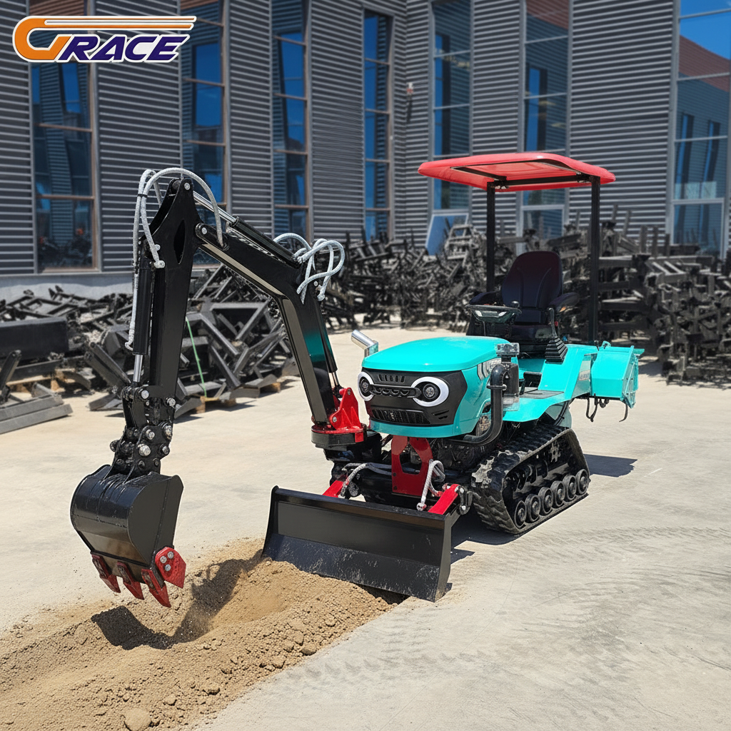Mini Bulldozer Attachments - Customize Multi-Purpose Mini Tractor with Trencher