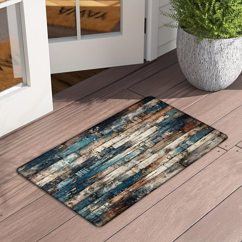 Vintage Wood Print Kitchen Rug - Heavy Equipment Washing ulasan dan harga