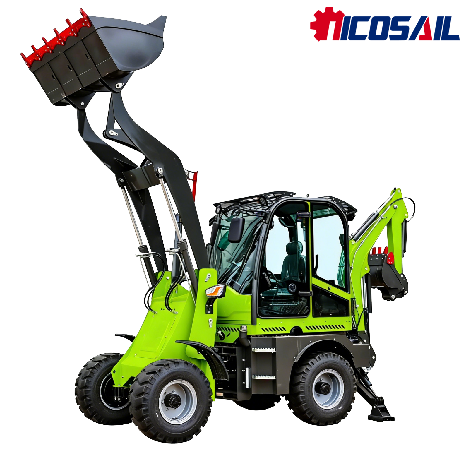 Mini Backhoe Loader 4WD Euro 5 - Tractor Backhoe ulasan dan harga