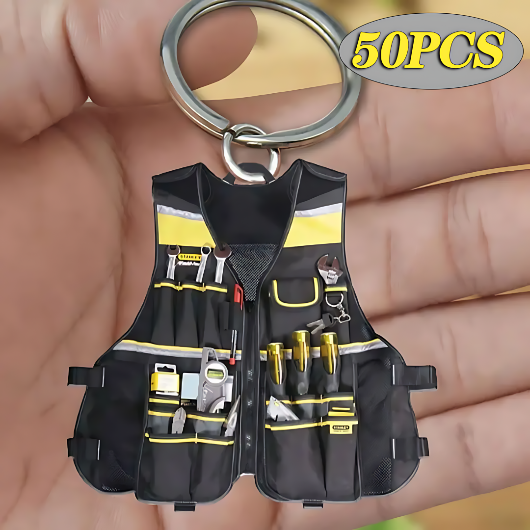 50PCS Acrylic Keychain Unique  - Heavy Equipment Key Ring ulasan dan harga