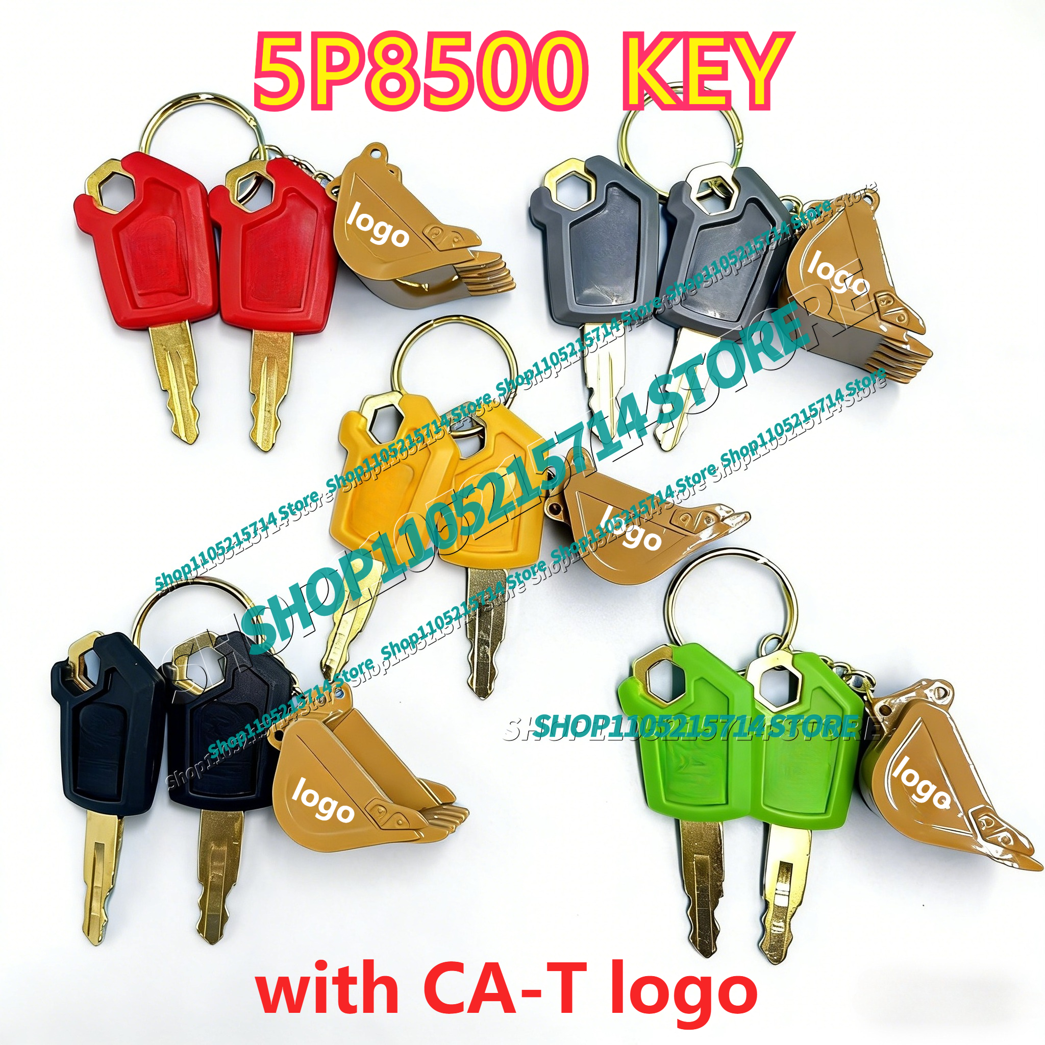 2pcs 5P8500 Key for Excavator  - Heavy Equipment Key Ring ulasan dan harga