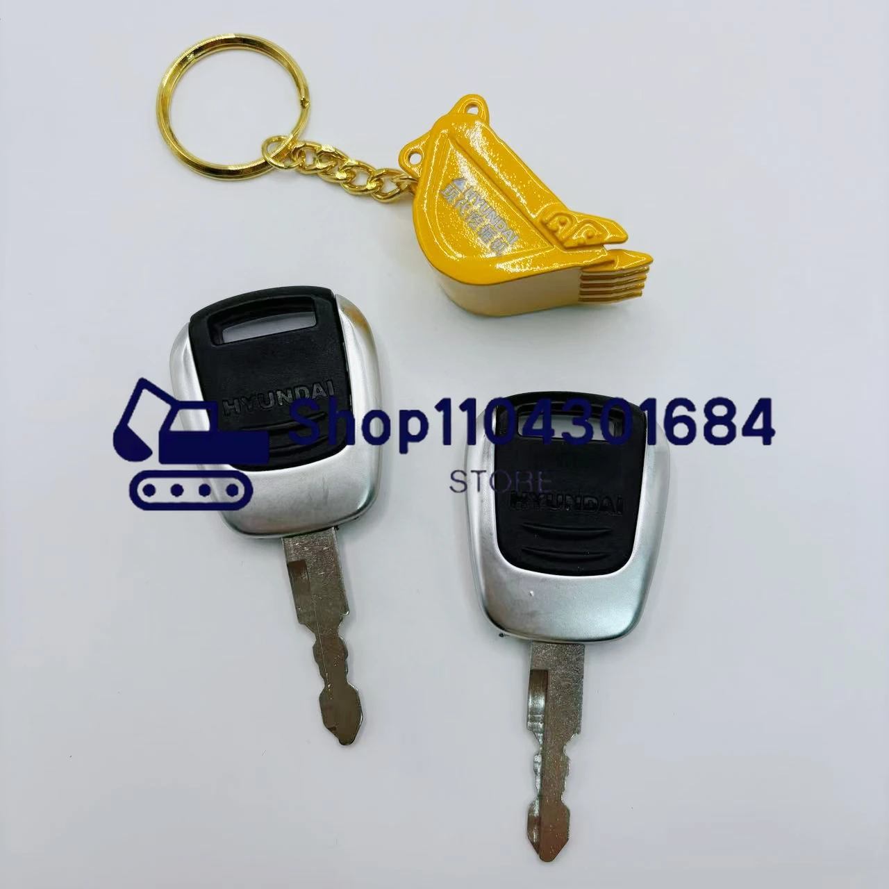 2 PCS Modern Excavator 60 / 80 - Heavy Equipment Key Ring ulasan dan harga