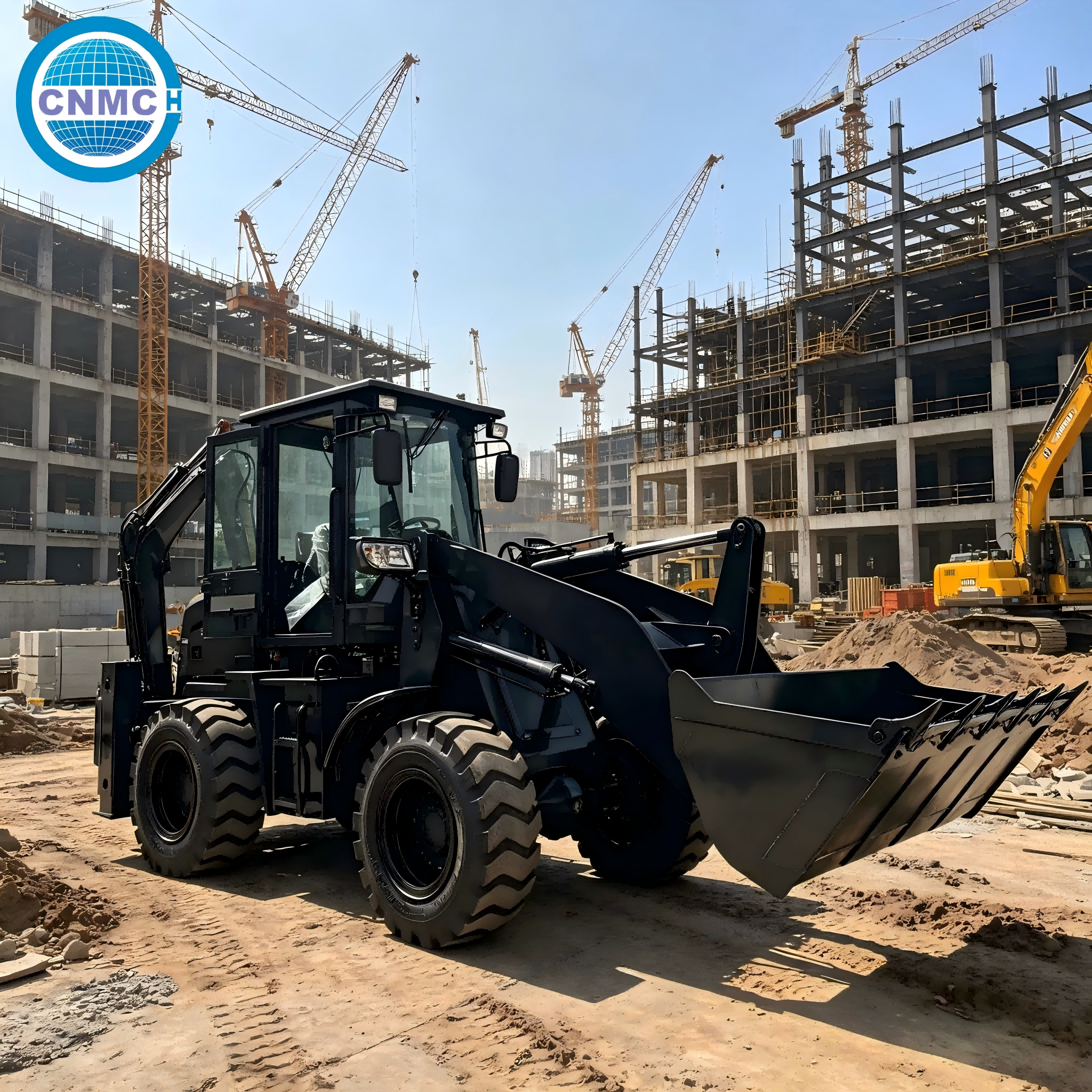 CN10-80 4x4 Wheel Excavator Lo - Tractor Backhoe ulasan dan harga