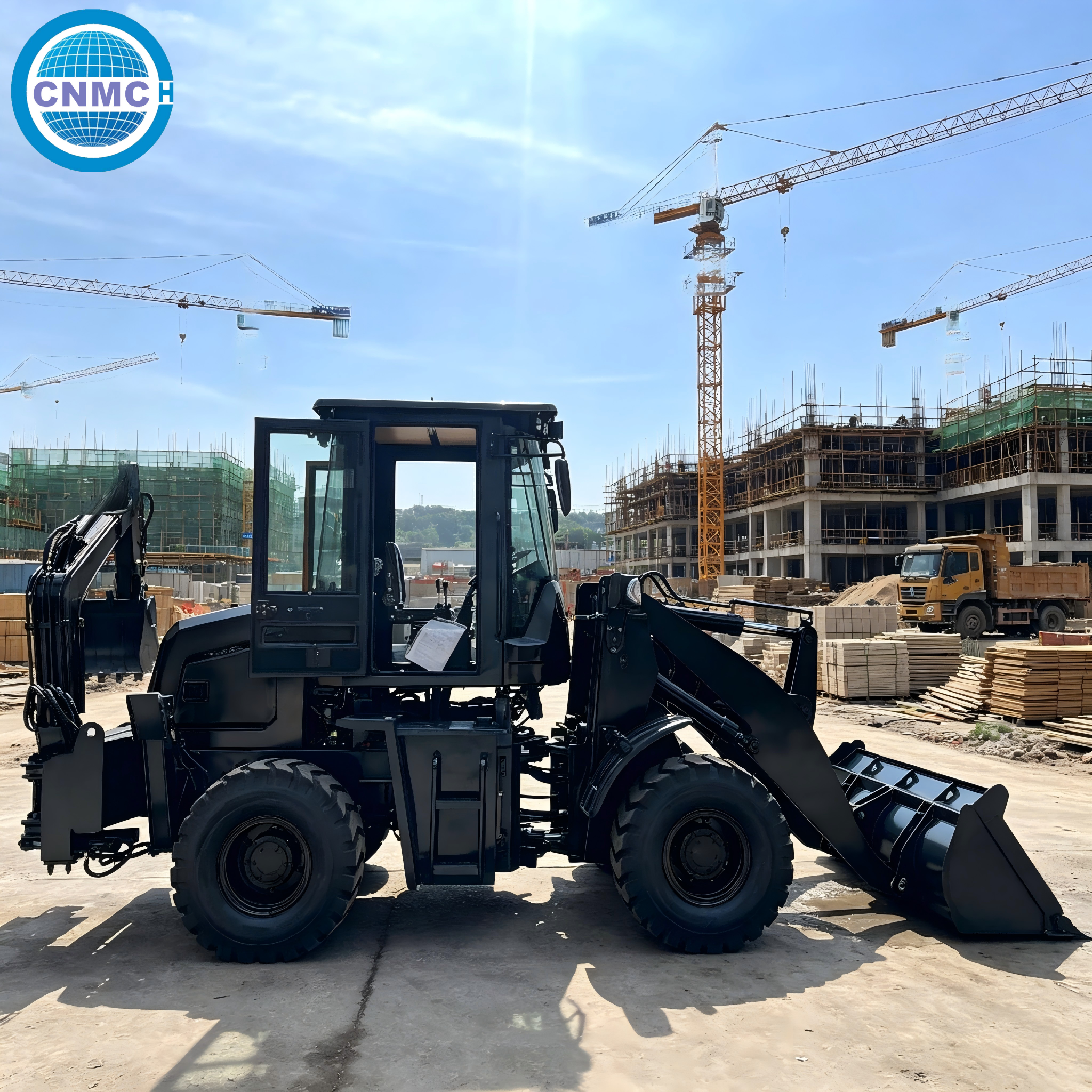 CN10-80 4x4 Wheel Excavator Lo - Tractor Backhoe ulasan dan harga