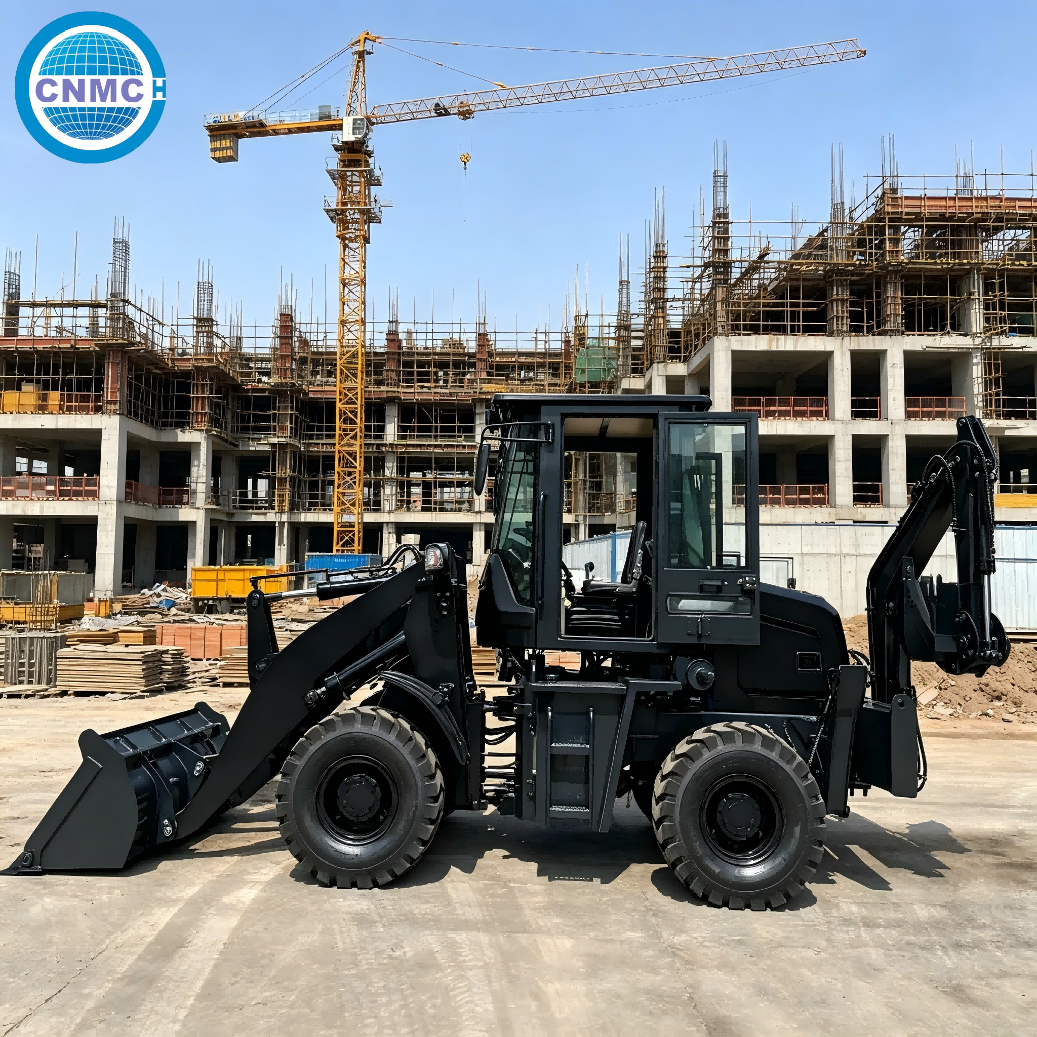CN10-80 4x4 Wheel Excavator Lo - Tractor Backhoe ulasan dan harga
