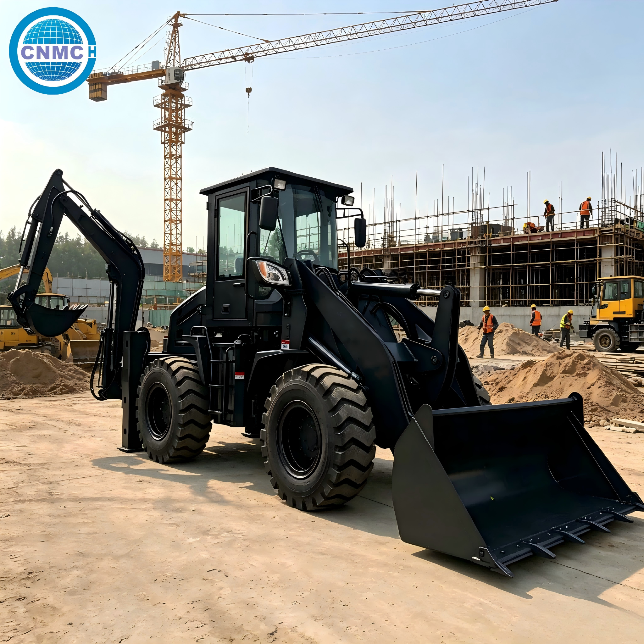 CN10-80 4x4 Wheel Excavator Lo - Tractor Backhoe ulasan dan harga