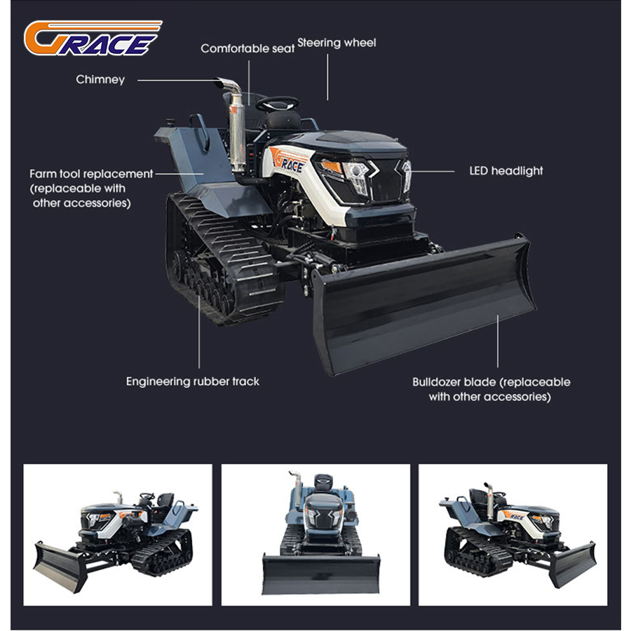 Customize Mini Crawler Tractor - Mini Bulldozer Attachments ulasan dan harga