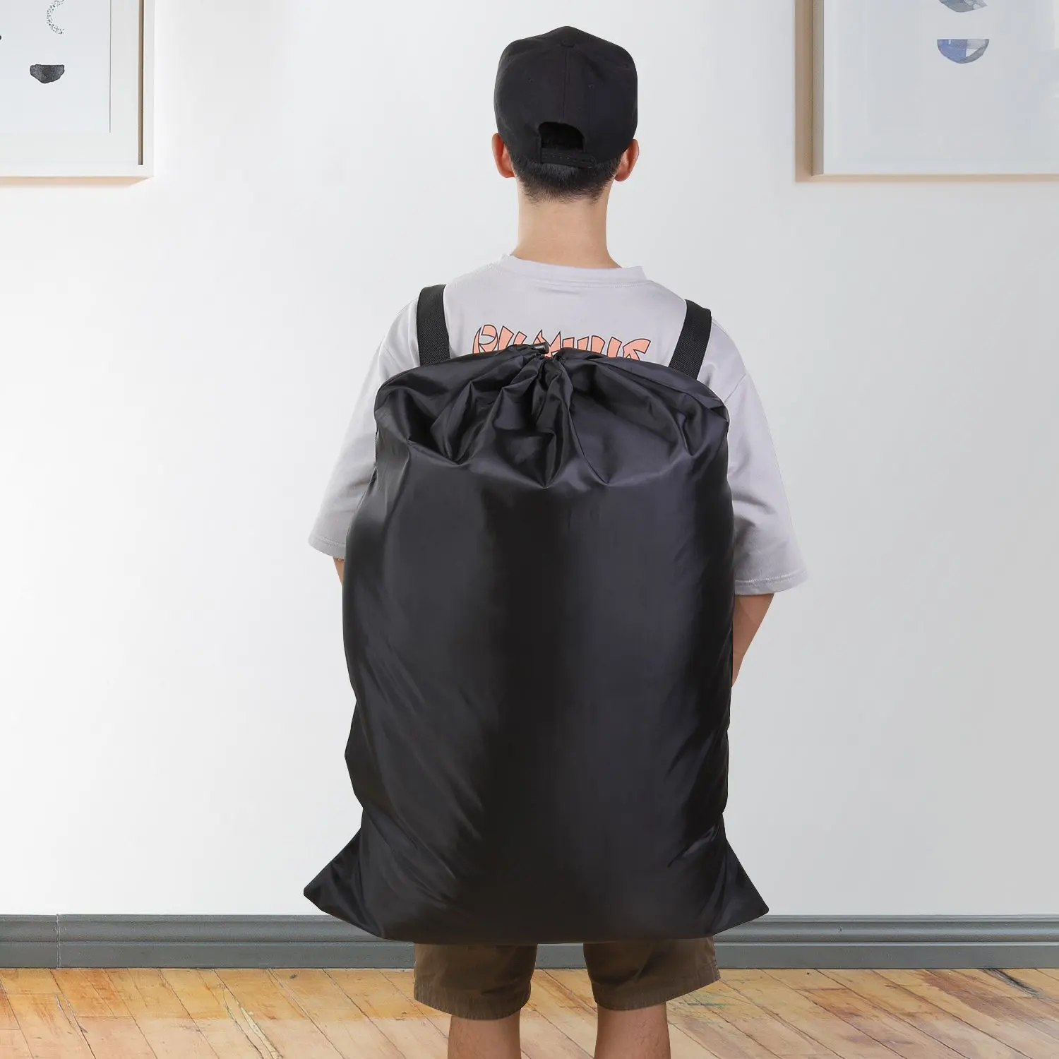 Black Oversized Polyester Wate - Heavy Equipment Washing ulasan dan harga