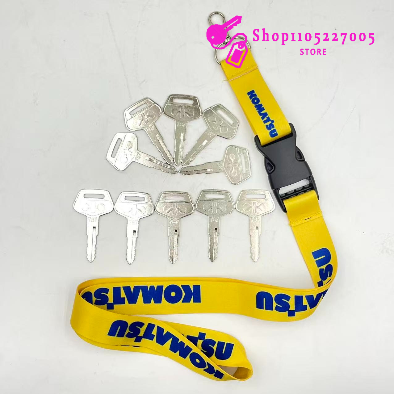 2/5/10PCS 787 Key for Komatsu  - Heavy Equipment Key Ring ulasan dan harga