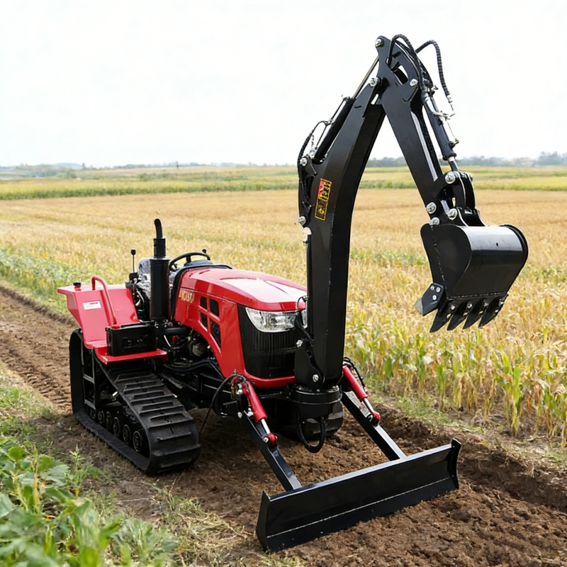 Customized 80/120HP Rubber-tra - Tractor Backhoe ulasan dan harga