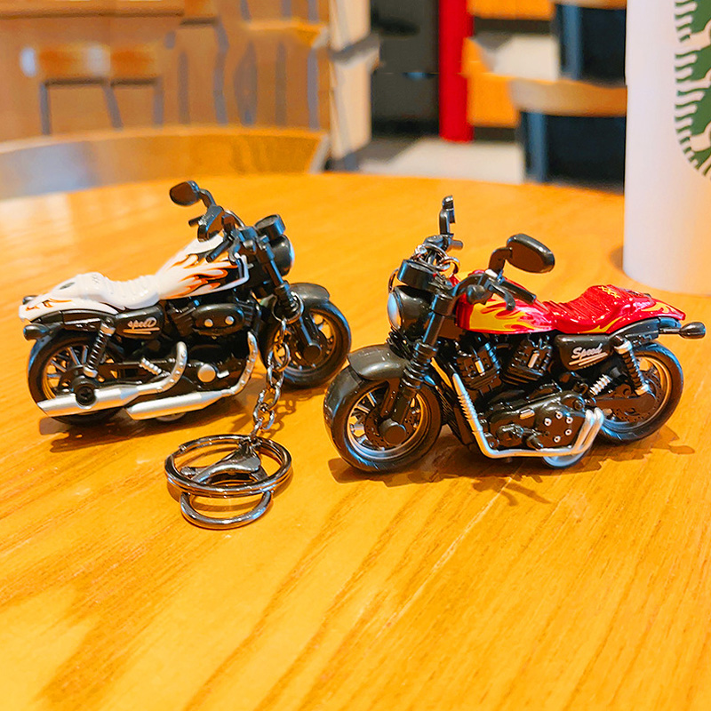 Cartoon Mini Harley Motorcycle - Heavy Equipment Key Ring ulasan dan harga