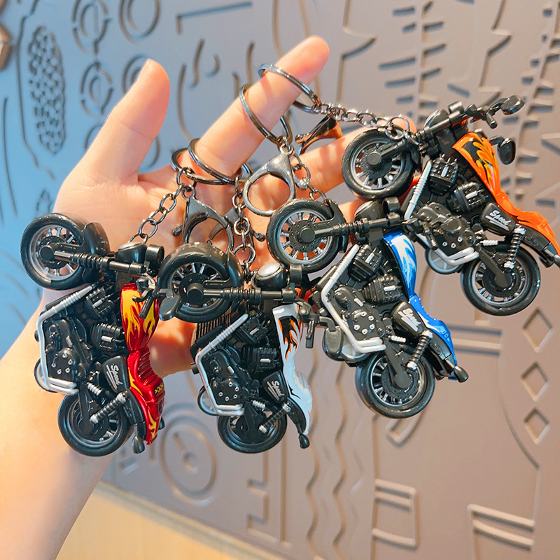 Cartoon Mini Harley Motorcycle - Heavy Equipment Key Ring ulasan dan harga
