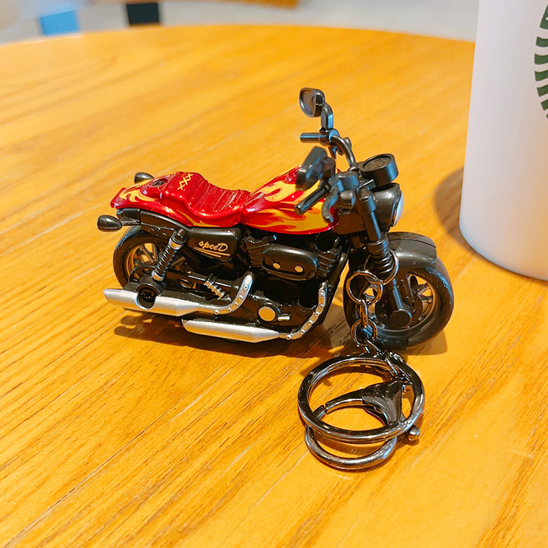 Cartoon Mini Harley Motorcycle - Heavy Equipment Key Ring ulasan dan harga