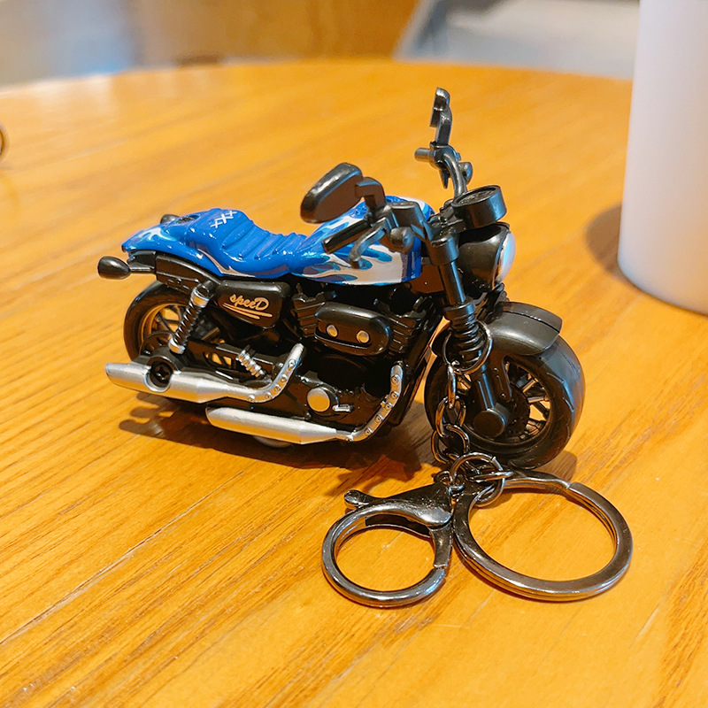 Cartoon Mini Harley Motorcycle - Heavy Equipment Key Ring ulasan dan harga