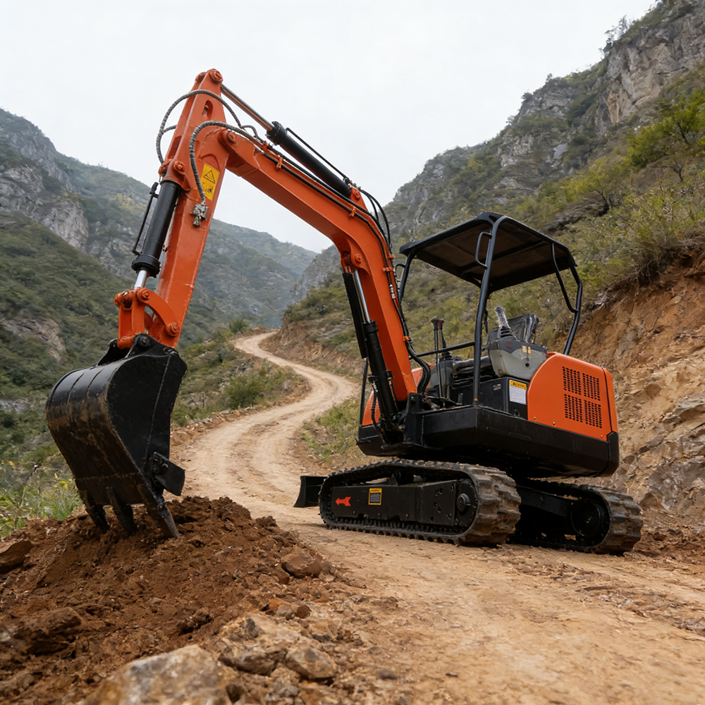 Durable 1.2t Mini Excavator Hy - Tractor Backhoe ulasan dan harga