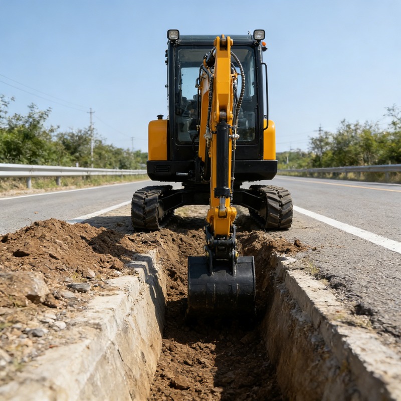 Durable 1.2t Mini Excavator Hy - Tractor Backhoe ulasan dan harga