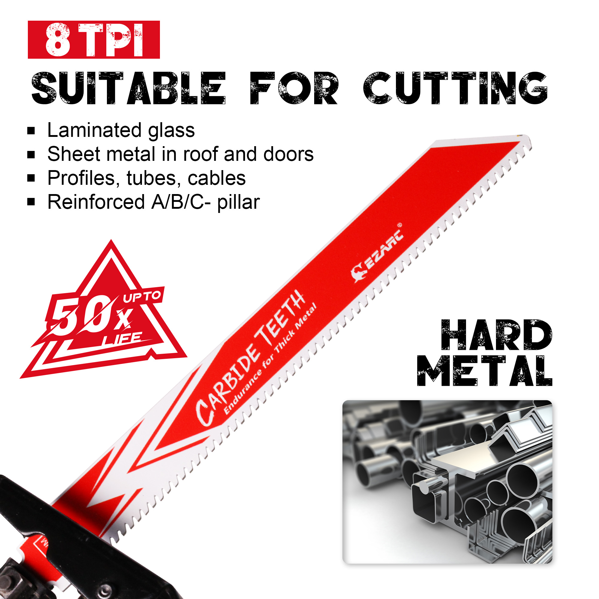 EZARC 150mm Carbide Reciprocat - Heavy Equipment Blade ulasan dan harga